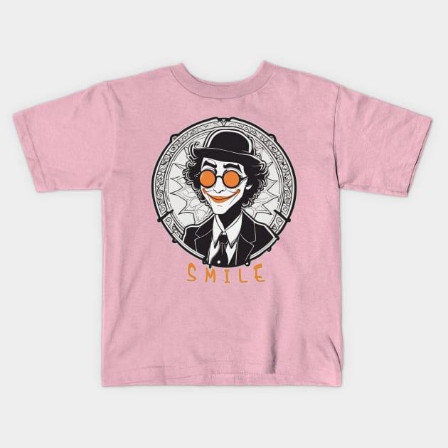 Joker Smiling Kids T-Shirt by XtremePizels